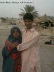 Raza Jahangir Baloch with his mother